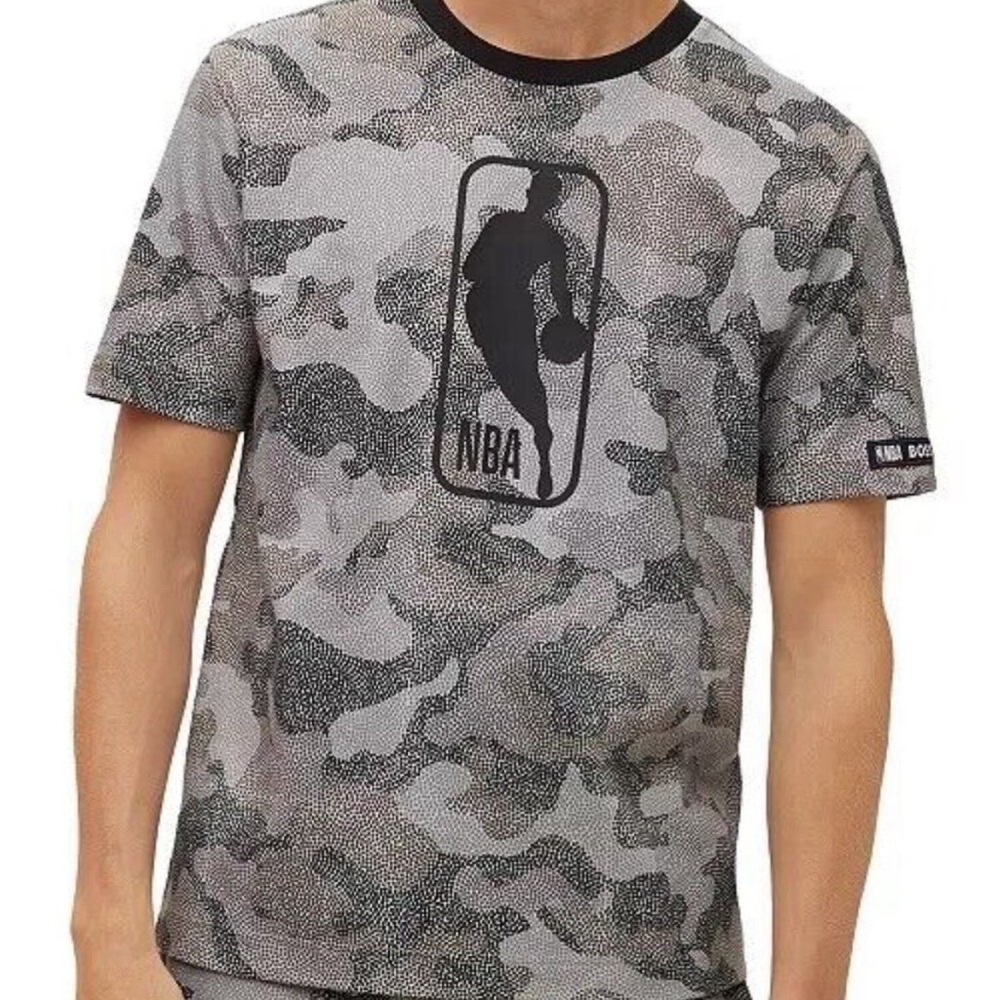 BOSS NBA Men's Cotton Jersey T-Shirt, Camouflage Pattern